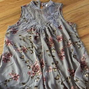 Flowy high neck tank top